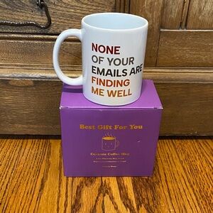 Fatbaby Designs White Ceramic Coffee Mug with Humorous Text